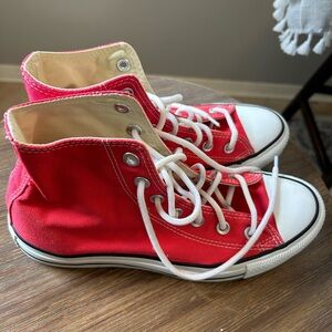Converse Hot Pink High-Top All Star Chuck Taylor Sneakers Size 8 Women’s 6 Men’s